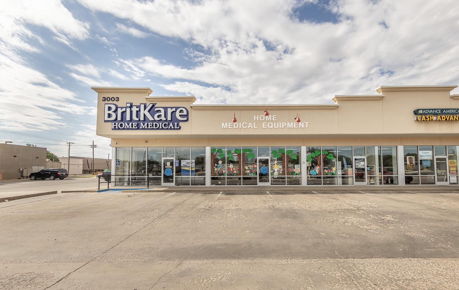 BritKare Home Medical commercial storefront at Elgin Plaza on 50th Street